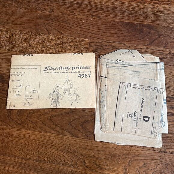 Vtg 1954 Simplicity Girl’s shirt & pedal pushers sewing pattern - Picture 4 of 4